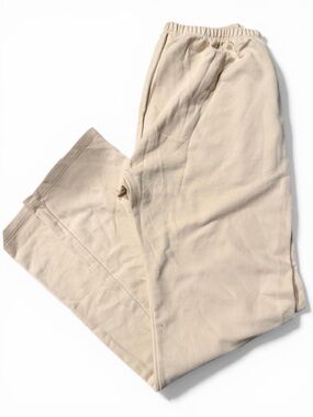 Naked Wardrobe Beige Straight Leg Lounge Pants Size L NWT/NWOT Long Length